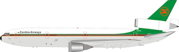 Douglas DC10-30 Zambia Airways N3016Z With Stand IFDC10Q31220