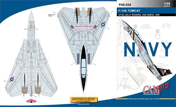 Grumman F14A Tomcat (VF84 Jolly Rogers) CAMP48-034