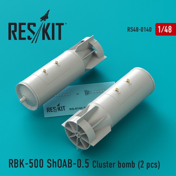 RBK-500 SHOAB-0.5 Cluster Bombs (2x) for Su17/22, Su24, Su25,Su34 RS48-0140