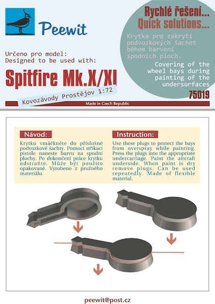 Plastic Paint masks Supermarine Spitfire MKX/XI (KP Models)  M75019