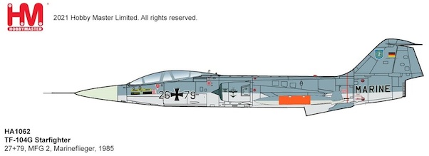 F104G Starfighter 27+79 MFG 2 Marineflieger Fliegerhorst Eggebek 1985 HA1062