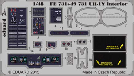 Detailset UH1Y Interior Self Adhesive (Kitty Hawk) FE731