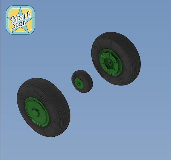 Wheel set for Yakovlev Yak50 NS72123