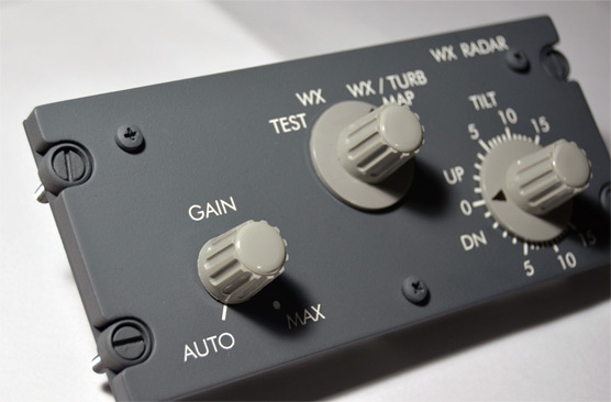 B737 Radar Panel, IDC version (Backlite power: 2,4 to 2,9 volts) 5T3