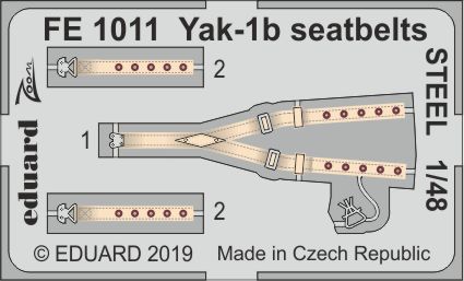 Detailset Yakovlev Yak1b Seatbelts (Zvezda) fe1011