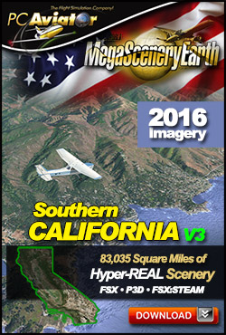Mega Scenery Earth Version 3, California V3 (South) (Download version) DL-MSEV3-CASTH