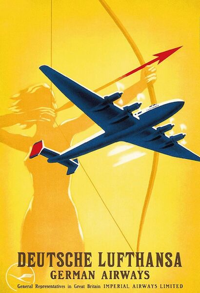 Retro Deutsche Lufthansa metal poster metal sign F0361