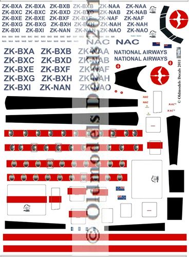 Fokker F27-100/200 and 500 Friendship (NAC 3nd National Airways scheme) Revell OMD-F27-9604