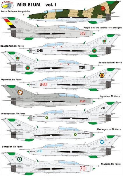 Mikoyan MiG21UM Mogol decals D7229