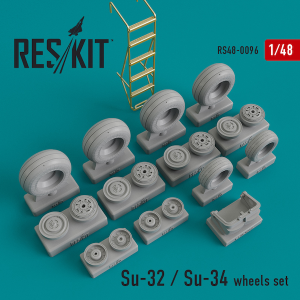 Sukhoi Su32/Su34 Fullback Wheel set with entry ladder RS48-0096