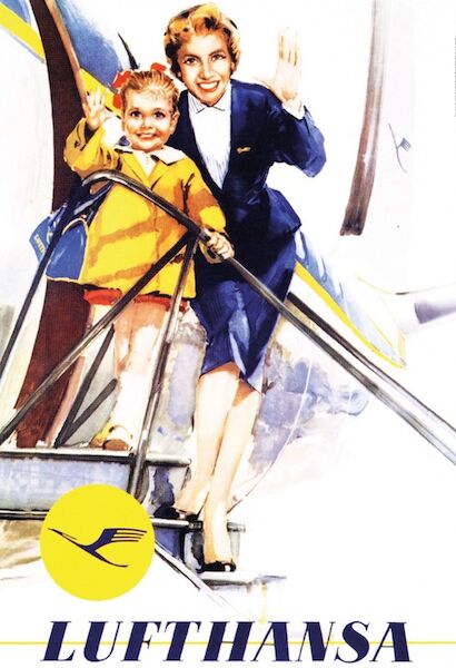 Retro Lufthansa metal poster metal sign F0387