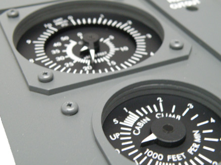 B737 Overhead gauge set with servo motors. GAUOVH