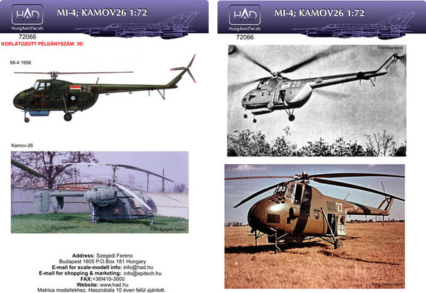 Mil Mi4 and Kamov KA26 (Hungarian AF) HAD72066