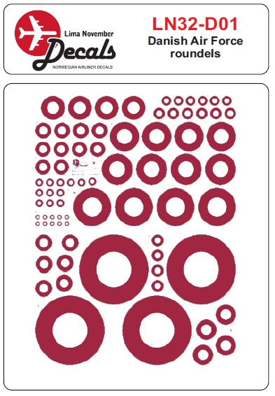 Danish Air Force roundels LN32-D01