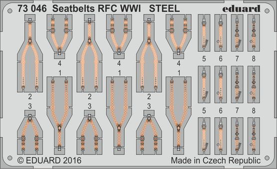 Detailset RFC WW1 Seatbelts (STEEL) E73-046