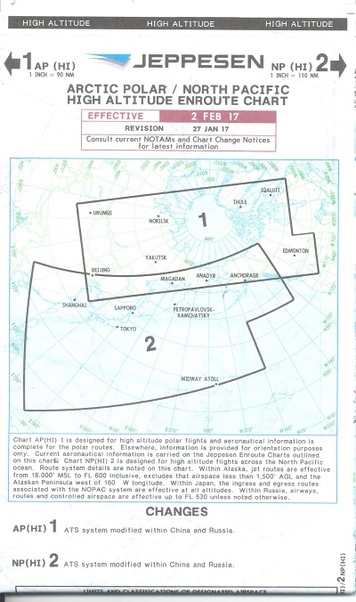 Jeppesen High Altitude Charts