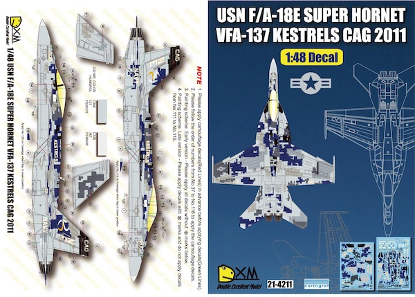 F18E Super Hornet (VFA137 Kestrels CAG 2011) DXM21-4211