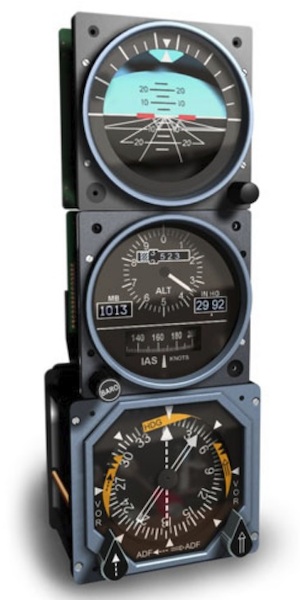 B737 Standby Instrument Set Pro (GSA-055 usb interfase required) GSA-SBI-P
