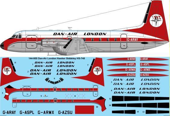 Hawker Siddeley HS748 (Dan-Air London) 144-955