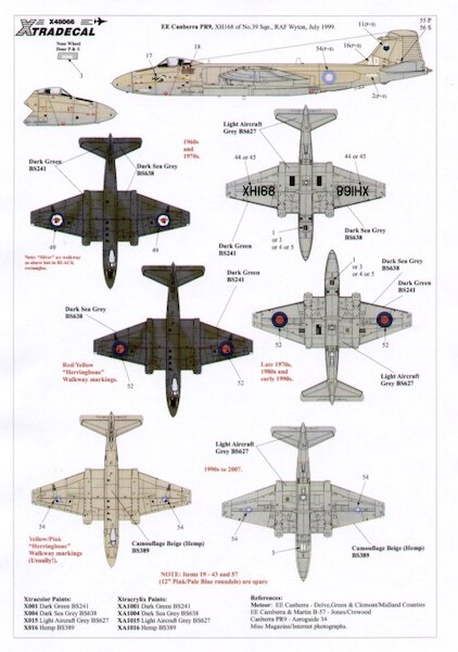 Canberra PR9 XH154 and XH168 X48066