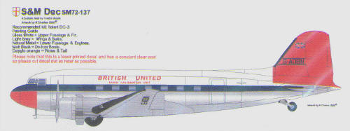 Douglas DC3 (British United Radio Calibration Unit G-AOBN) SM72-137