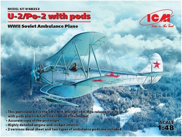 Polikarpov U-2/Po-2 with pods and Ski's WWII Soviet Ambulance plane 48253