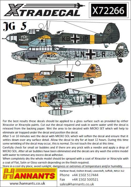 Luftwaffe JG5 Squadron History X72266