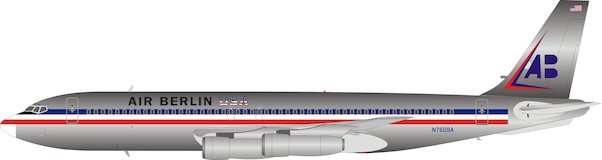 B707-100 (Air Berlin USA / American Airlines) N7509A Polished With Stand IF701AB001P