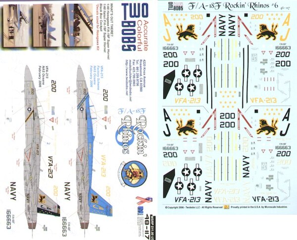 F/A18F Super Hornet Rockin' Rhino's 6 (VFA-213) TB48-117