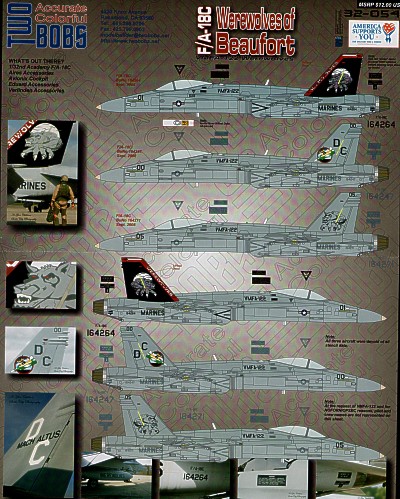 F/A18C Hornet (VMFA122 Werewolfes of Beaufort) tb48-185