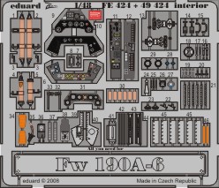 Detailset Focke Wulf FW190A-6 Interior Self adhesive (Eduard) FE424