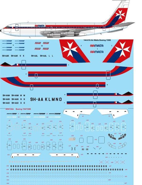 Boeing 720B (Air Malta) 144-616