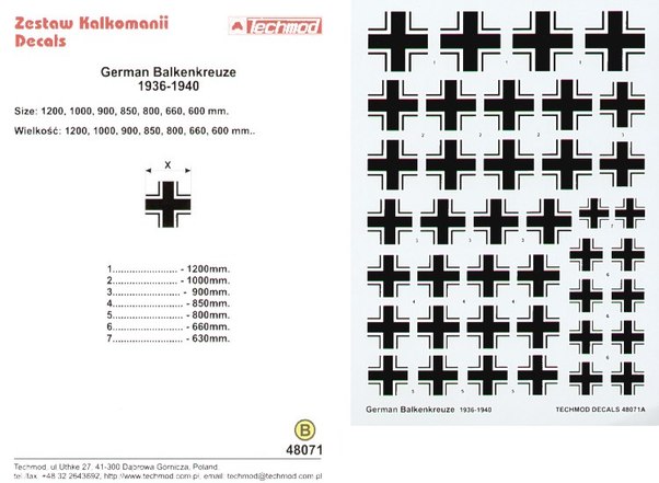 German Balkenkreuze 1936-1940 48071