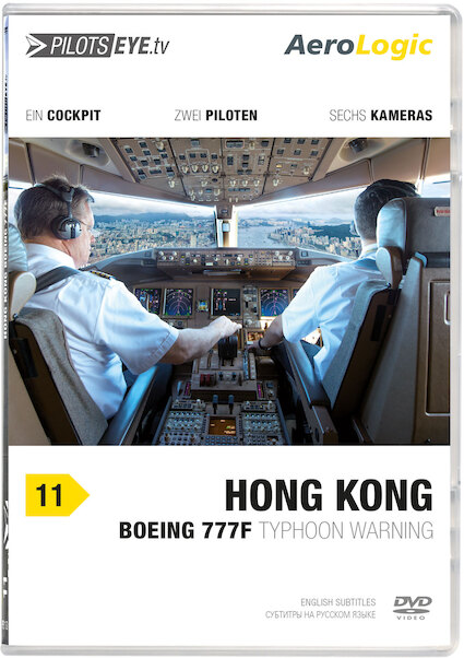 Hong Kong - Boeing 777F - AeroLogic Cargo - Typhoon Warning HKG-DVD
