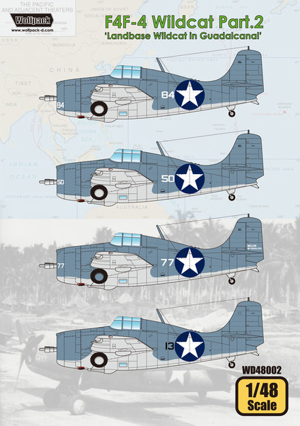 Grumman F4F-4 Wildcat part 2 - Land based Wildcats in Gualdalcanal WD48002