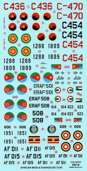 African Air Forces MiGs & Sukhois BD72-87