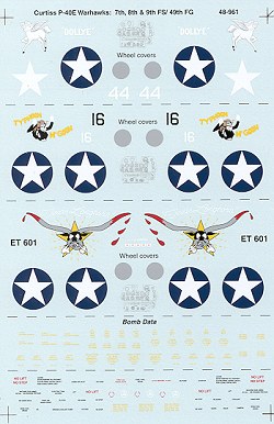48-961 P40E Warhawk (7FS,8FS,9FS / 49FG) 48-961