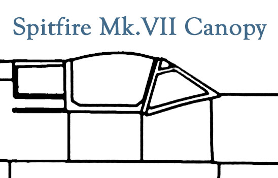 Spitfire MKVII Canopy (2x) jy0306