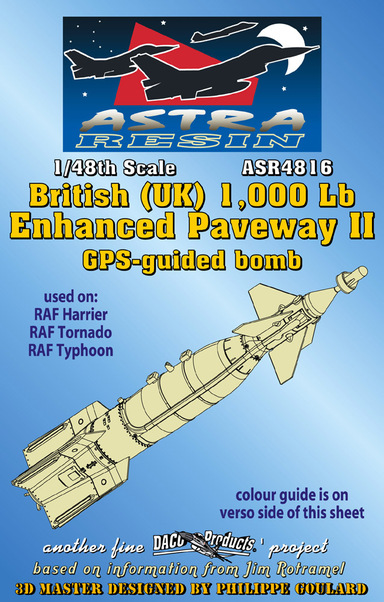 British 1000lb Enhanced Paveway II GPS guided bomb ASR4816
