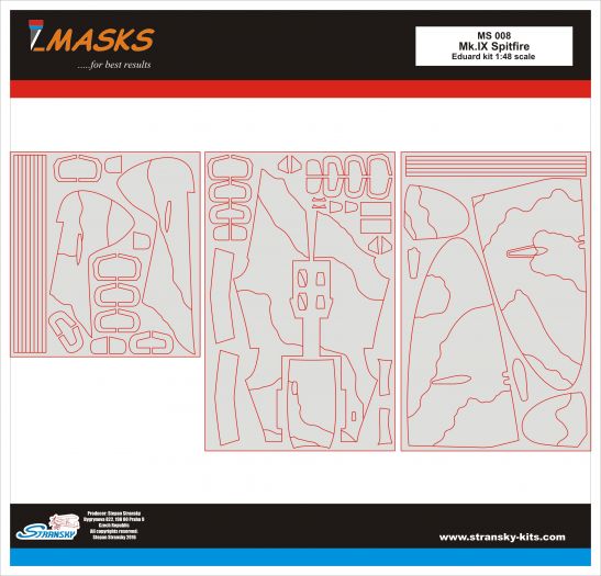 Mask for Spitfire MKIX Camouflage (Eduard) MS008