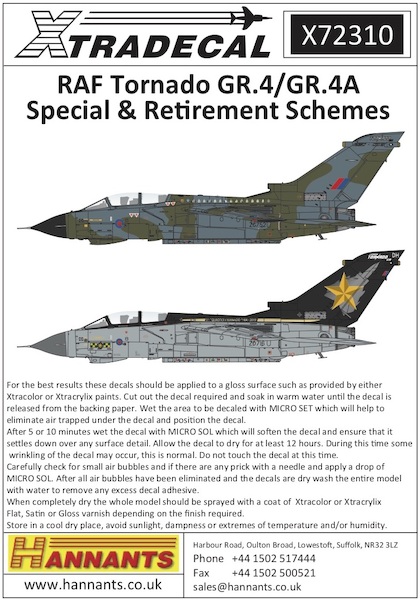RAF Tornado GR4/GR4A Special and retirement Schemes (8) X72310
