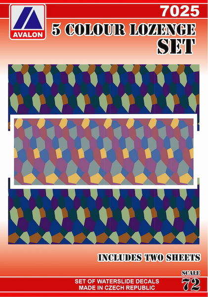 5 colour lozenge Set (Including 2 sheet) 7025