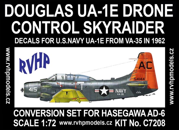UA1E Drone Control Skyraider (USN), conv. for Hasegawa AD-6 C7208