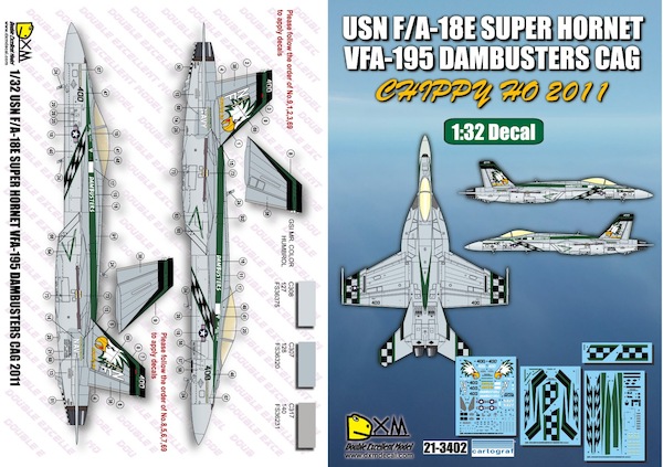 F18E Super Hornet (VFA195 Dambusters CAG, Chippy Ho 2011) DXM21-3402