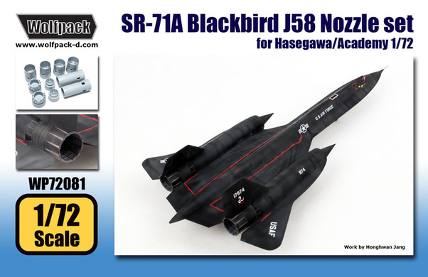 SR-71A Blackbird J58 Engine Nozzle set (Hasegawa/Academy) WP72081