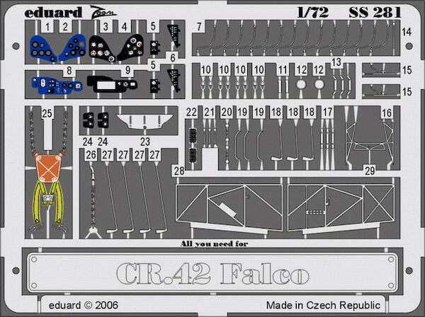 Detailset Fiat CR42 Falco (Italeri) SS281