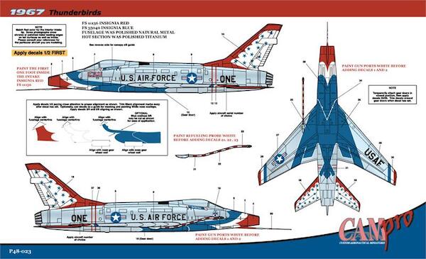 F100D Super Sabre (USAF Thunderbirds 1967) CAMP48-023
