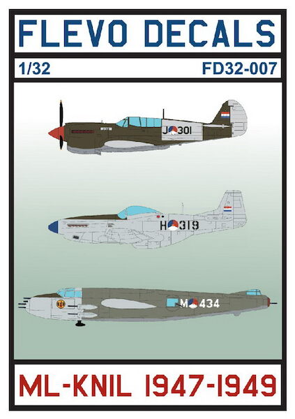 Royal Netherlands ML-KNIL 1947-1949 (P40N Warhawk, P51D Mustang, B25J Mitchell) FD32-007