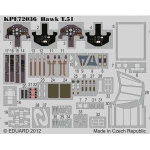 Detailset BAe Hawk Mk.51 interior (for Airfix kits) KPE72036