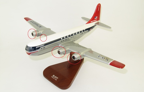 B-377 Stratocruiser Northwest MISSING PROPS TMB377NW